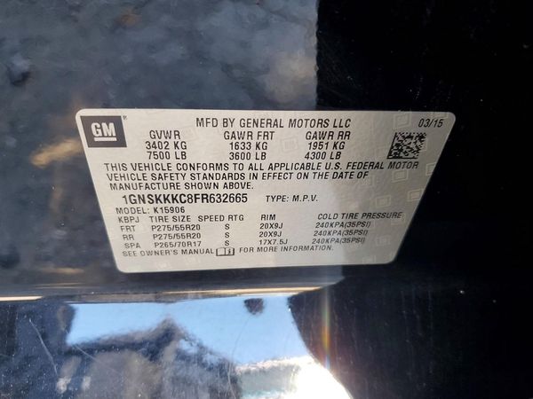 2015 CHEVROLET SUBURBAN LTZ