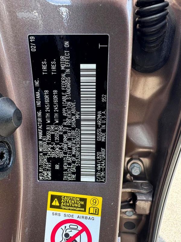 2019 TOYOTA HIGHLANDER SE/XLE