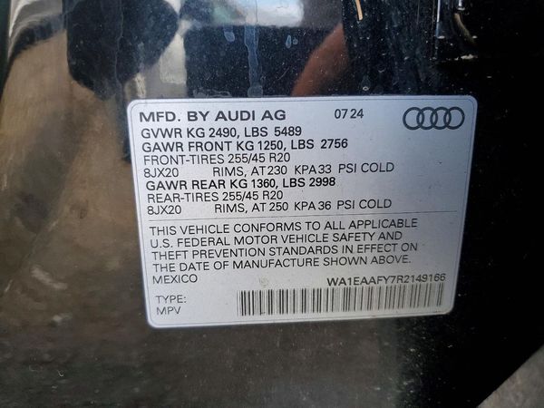2024 AUDI Q5 — VINS