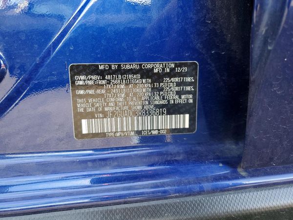 2024 SUBARU CROSSTREK — VINS