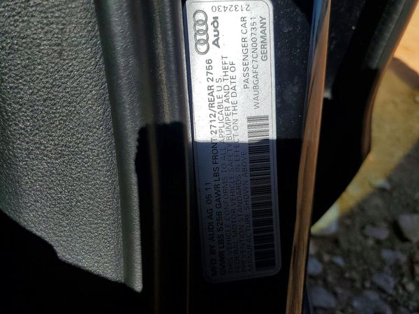 2012 AUDI A6 — VINS