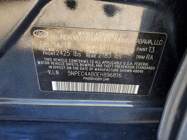 2014 HYUNDAI SONATA