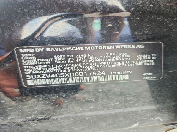 2013 BMW X5 xDrive35i — VINS