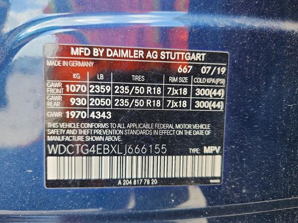 2020 MERCEDES-BENZ GLA-CLASS GLA250 — VINS