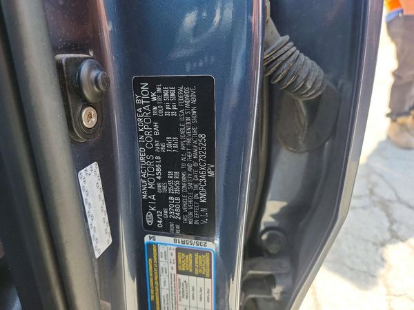 2012 KIA SPORTAGE GLS(Middle grade) — VINS