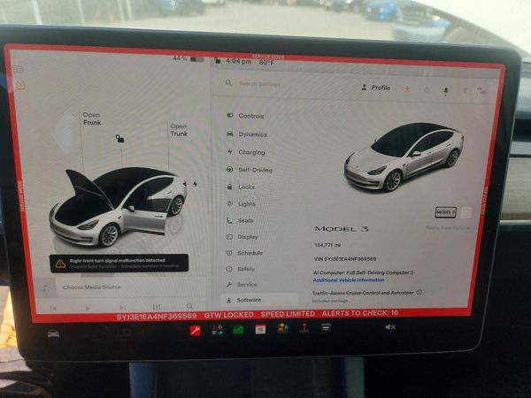 2022 TESLA MODEL 3 — ODOM