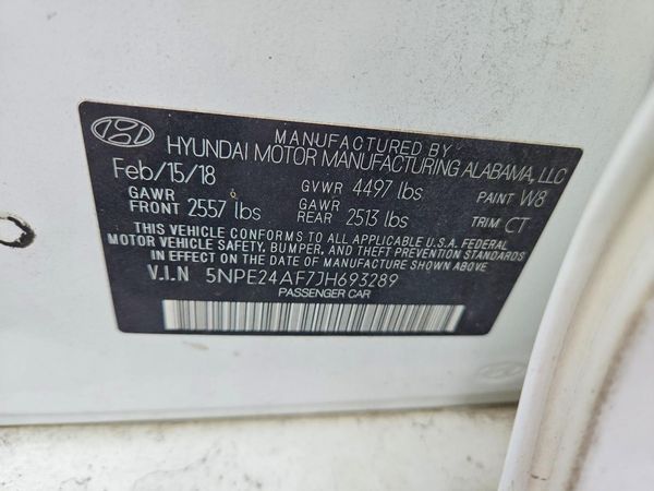 2018 HYUNDAI SONATA SE, Eco