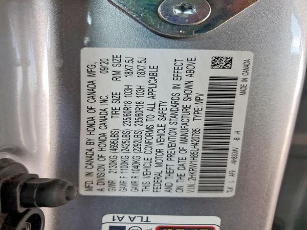 2020 HONDA CR-V — VINS