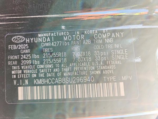 2025 HYUNDAI KONA — VINS