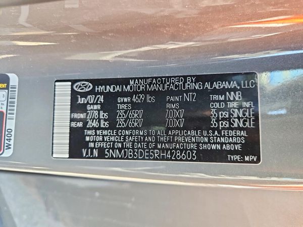 2024 HYUNDAI TUCSON SEL — VINS