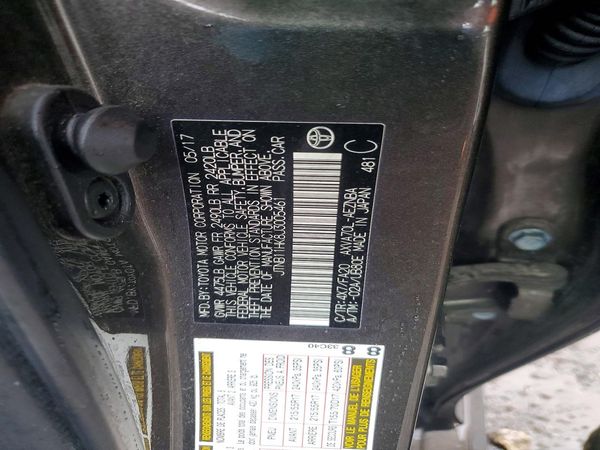 2018 TOYOTA CAMRY LE/SE/XLE/XSE — VINS