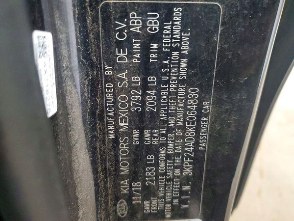 2019 KIA FORTE FE/LX/LXS