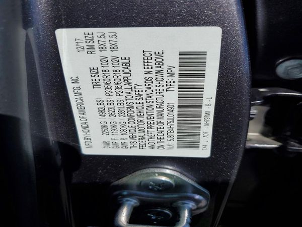2018 ACURA RDX Advance Package — VINS