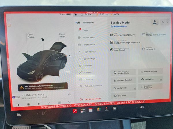 2021 TESLA MODEL Y — ODOM