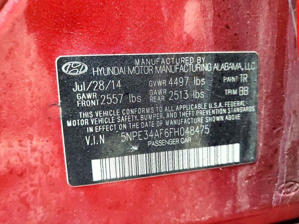 2015 HYUNDAI SONATA