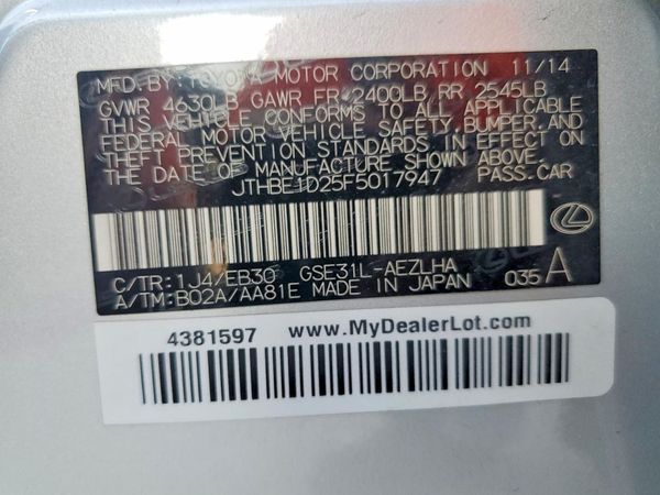 2015 LEXUS IS 350