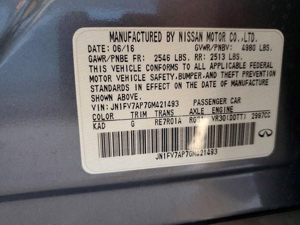 2016 INFINITI Q50