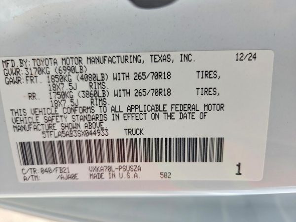 2025 TOYOTA TUNDRA