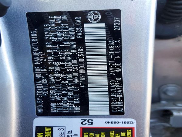 2018 TOYOTA CAMRY SOLA SE/XLE Hybrid