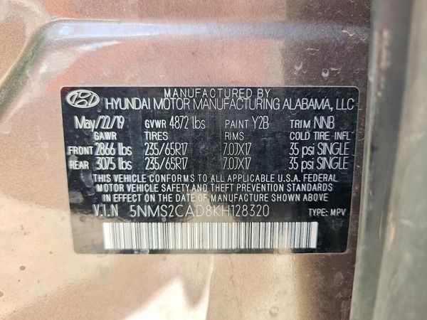 2019 HYUNDAI SANTA FE SE