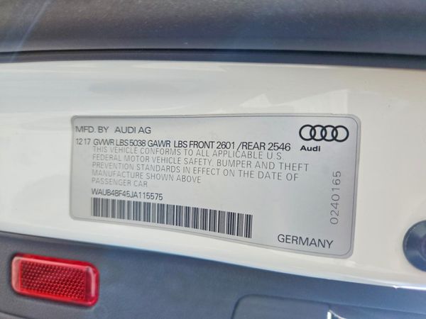 2018 AUDI S4 — VINS