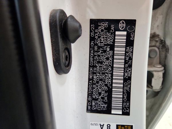 2023 TOYOTA COROLLA L, LE, SE, XLE — VINS