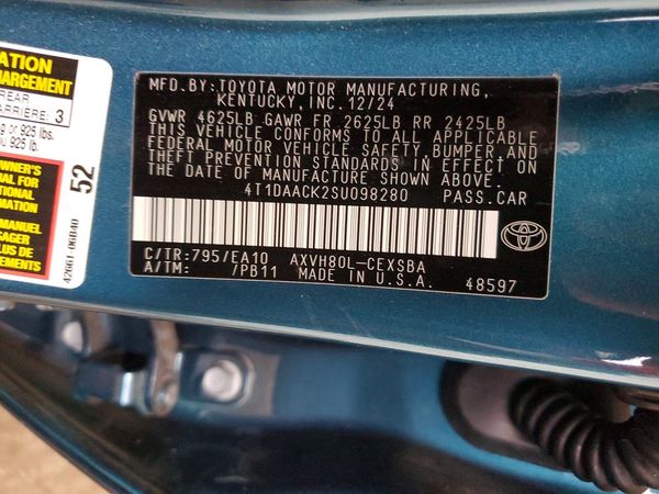 2025 TOYOTA CAMRY — VINS