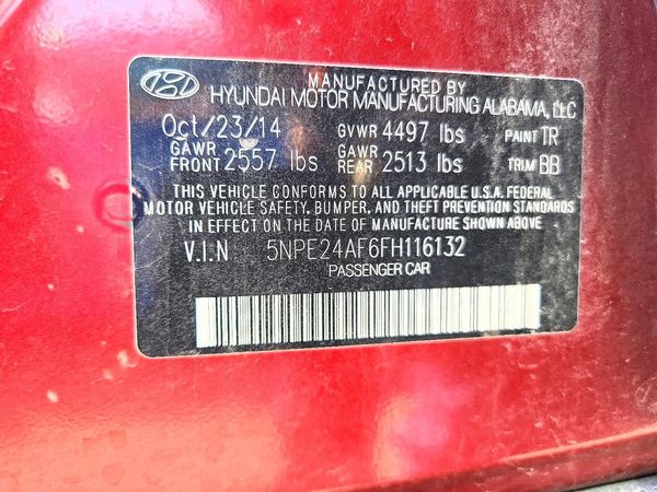 2015 HYUNDAI SONATA SE, ECO