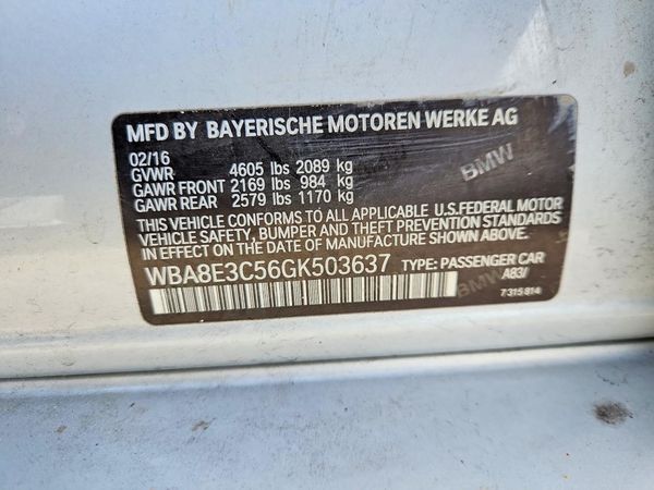 2016 BMW 328 — VINS