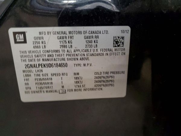 2013 CHEVROLET EQUINOX 2LT — VINS