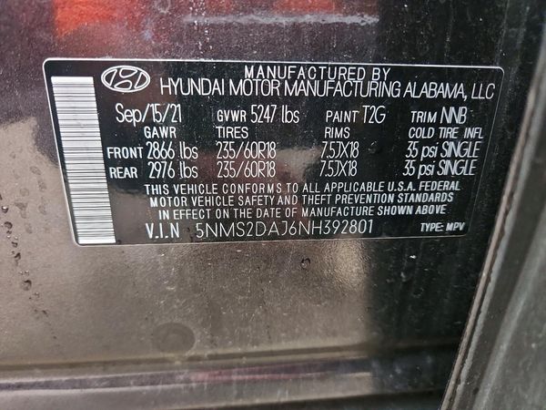 2022 HYUNDAI SANTA FE SEL