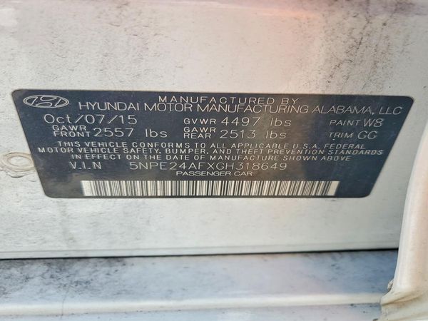 2016 HYUNDAI SONATA