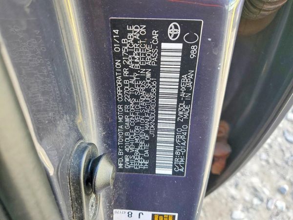 2014 TOYOTA PRIUS — VINS