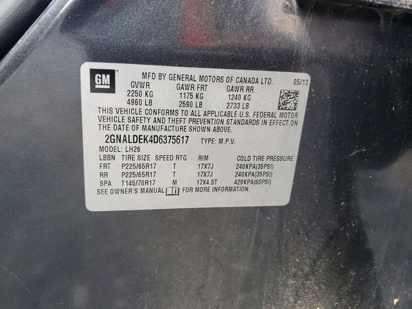 2013 CHEVROLET EQUINOX 1LT