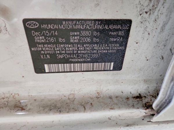 2015 HYUNDAI ELANTRA GLS(Middle) — VINS
