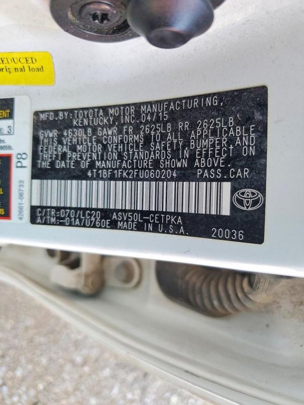 2015 TOYOTA CAMRY