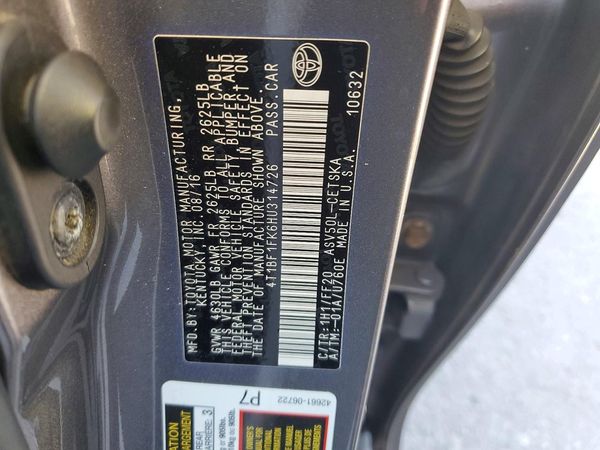2017 TOYOTA CAMRY LE/SE/XLE/XSE