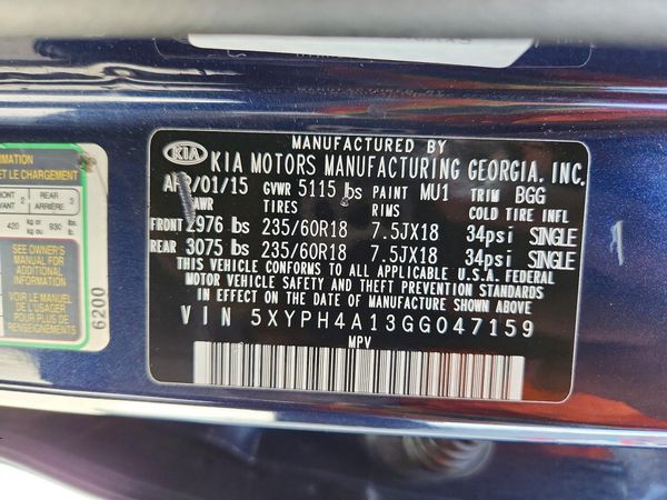 2016 KIA SORENTO EX