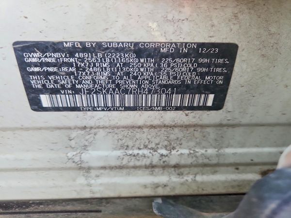 2024 SUBARU FORESTER Base — VINS