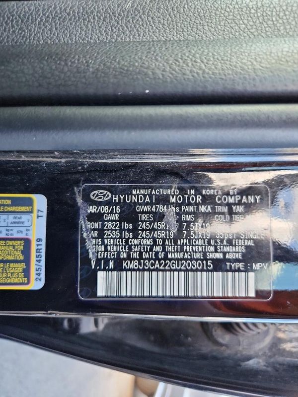 2016 HYUNDAI TUCSON — VINS