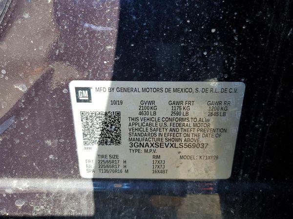 2020 CHEVROLET EQUINOX LS — VINS