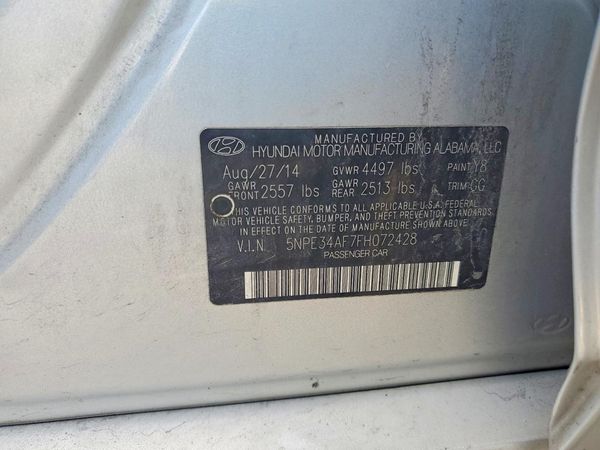 2015 HYUNDAI SONATA — VINS