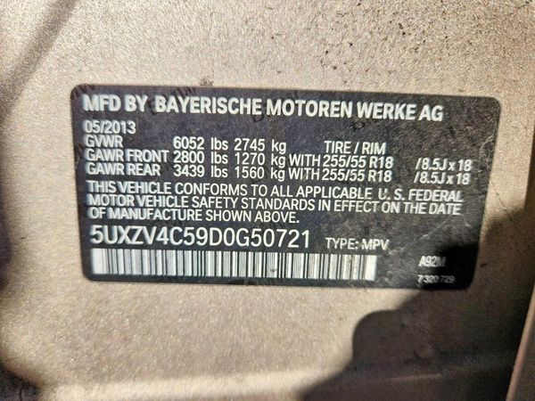 2013 BMW X5 xDrive35i — VINS