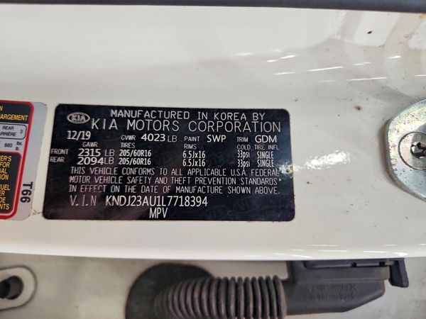 2020 KIA SOUL LX, S, X-Line — VINS