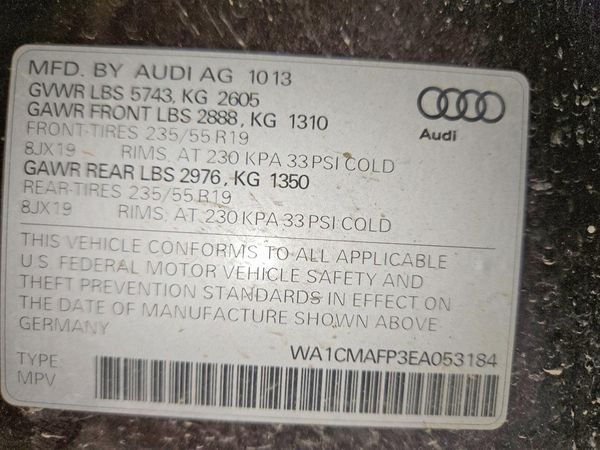 2014 AUDI Q5 — VINS