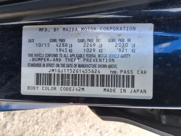 2016 MAZDA 6 — VINS