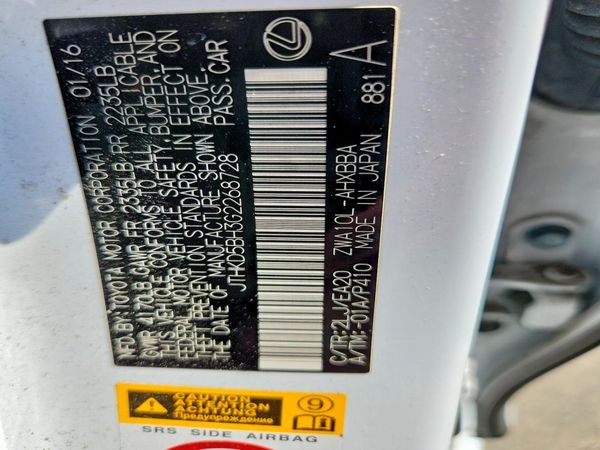 2016 LEXUS CT 200h