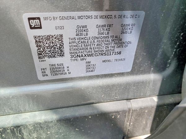 2024 CHEVROLET EQUINOX RS — VINS