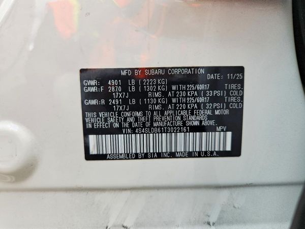 2026 SUBARU FORESTER — VINS