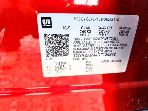 2024 CADILLAC XT4 — VINS